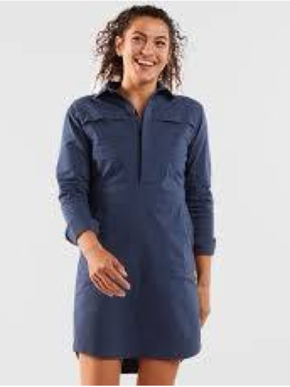 Women's Navy Title Nine Wren Utility Shirt Dress XS